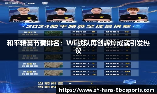和平精英节奏排名:WE战队再创辉煌成就引发热议